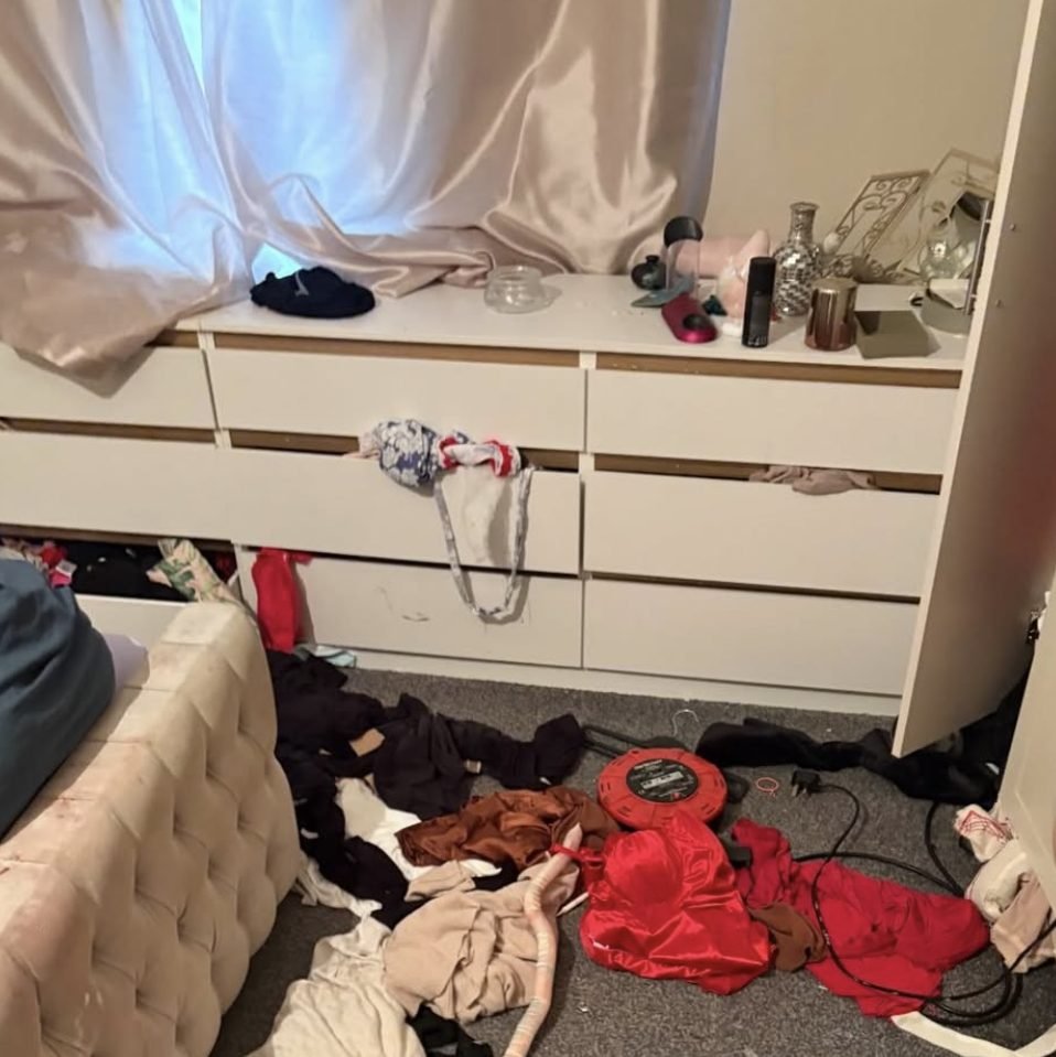 Main bedroom clean and reset before Crystal Cleaners cleaned it